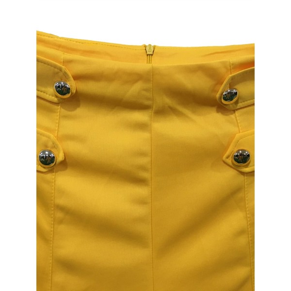 Solid Color Buttons Casual Pant