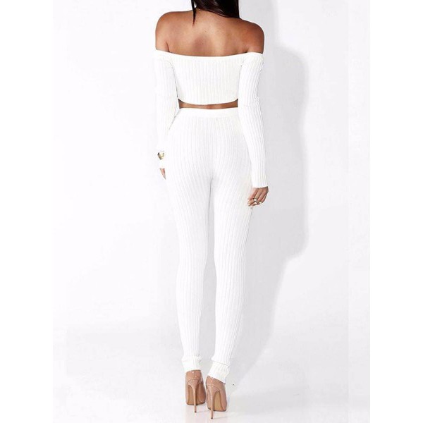 One Shoulder Sweater Slim Outfit