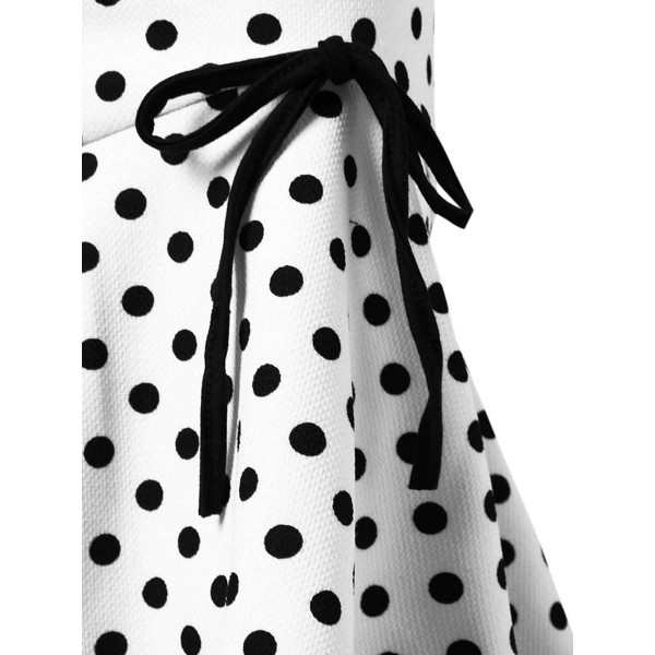 Polka Dot High Waist A-Line Bodycon Women's Skirt