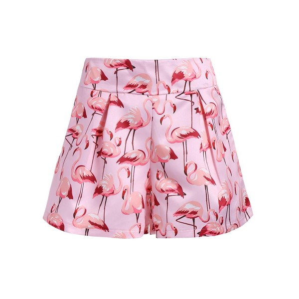 Flamingo Print Shirr...