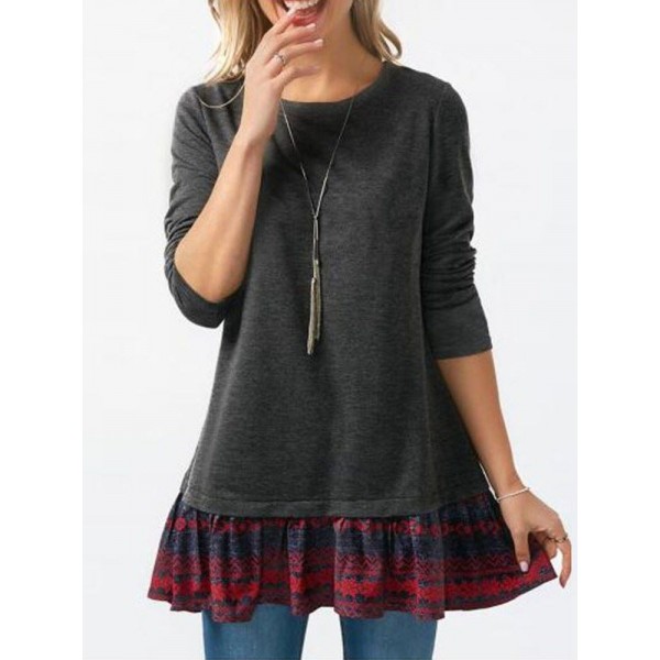 New Style Split Long Sleeve T-shirt