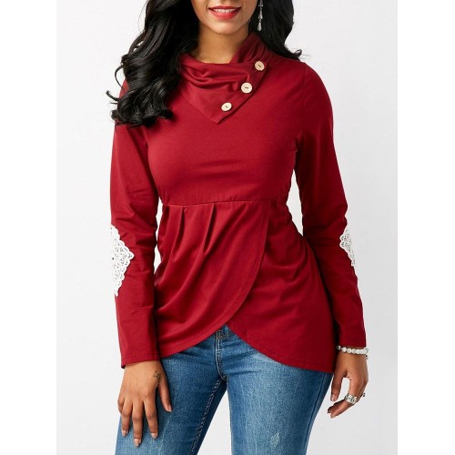 Women's Irregular Long Sleeve T-shirt