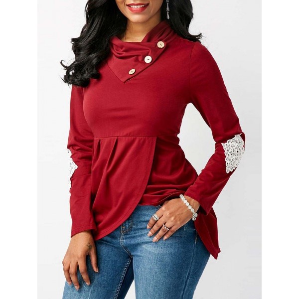 Women's Irregular Long Sleeve T-shirt