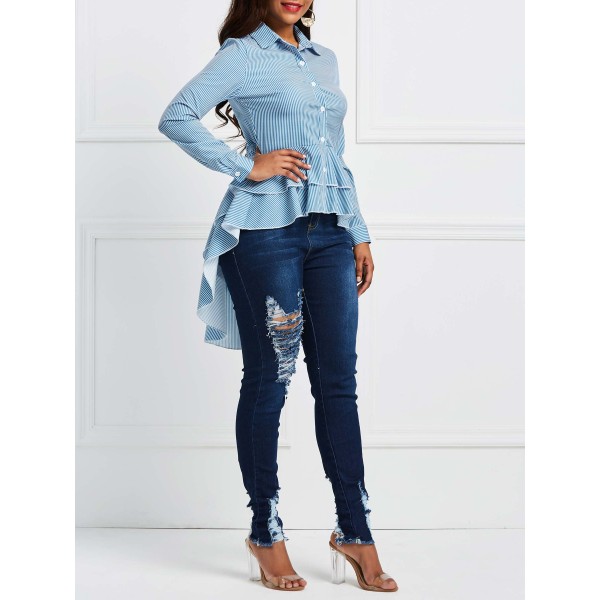 Exquisite High Elastic Irregular Shirt