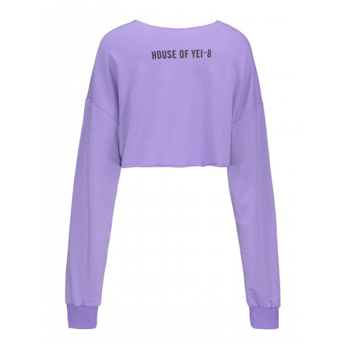 Letter Print Long Sleeve Cropped Women's Sweatshirt