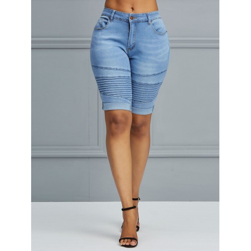 Mid-Waist Washable Jeans