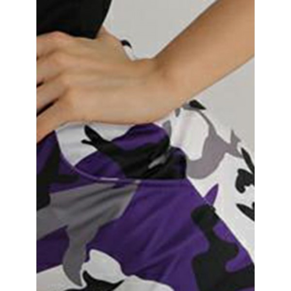 Front Zipper Camouflage Skirt