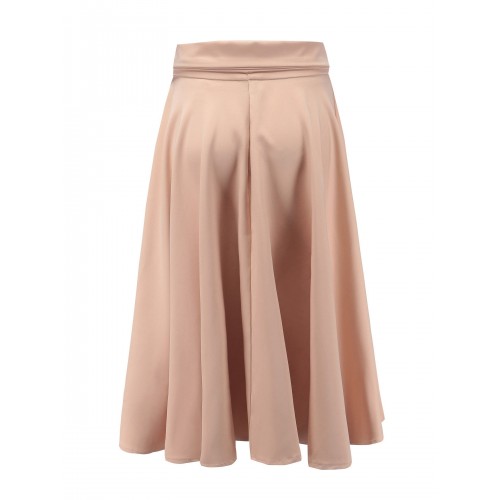 Plain Bowknot Mid-Calf Women's Skirt