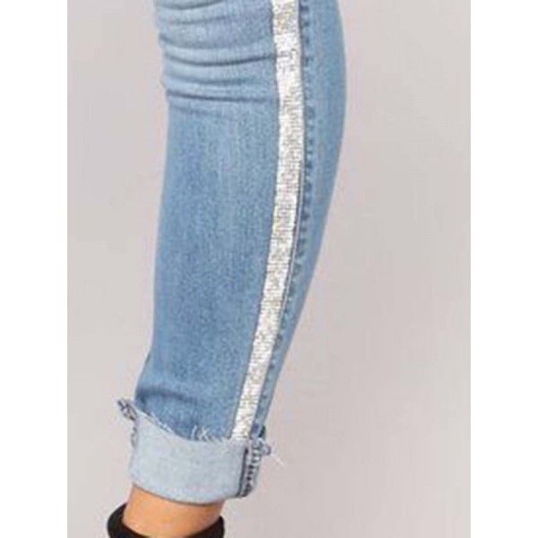 Side Stripe Pencil Jeans