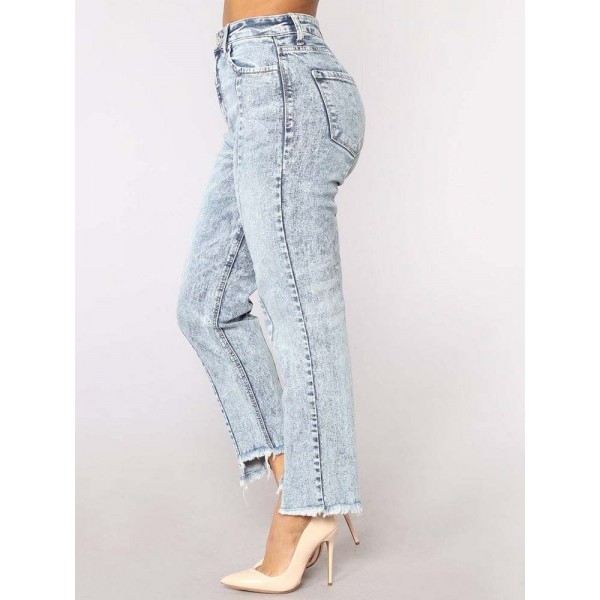 Side Irregual Jeans