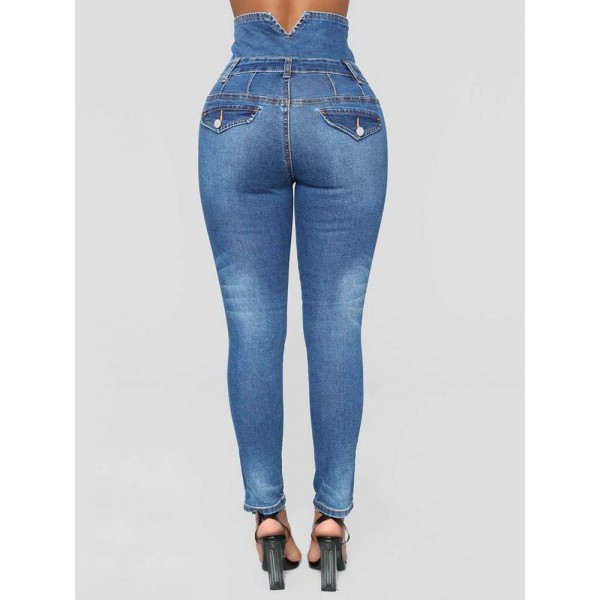 Four-Breasted Pencil Jeans