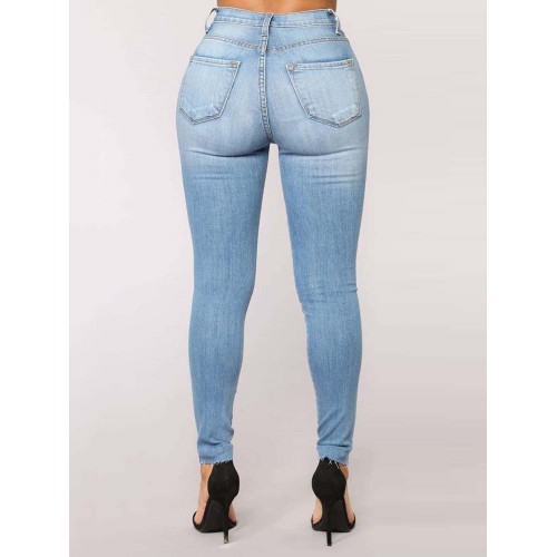 Side Stripe Light Blue Jeans