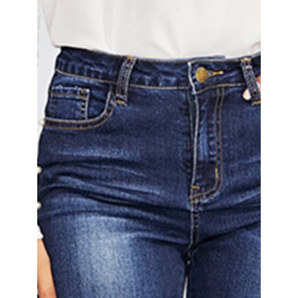 Side Beading Pencil Jeans