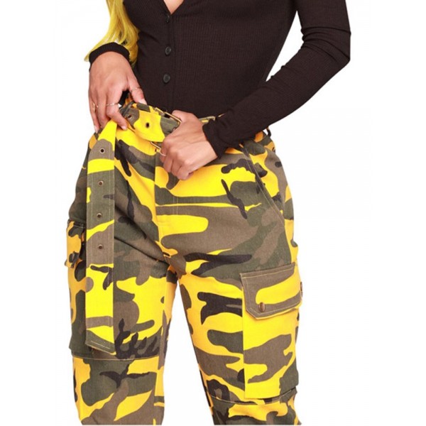 Low waist Camouflage Print Casual Pants