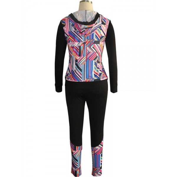 Printed Stitching Women's Suit