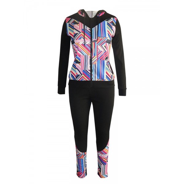 Printed Stitching Women's Suit