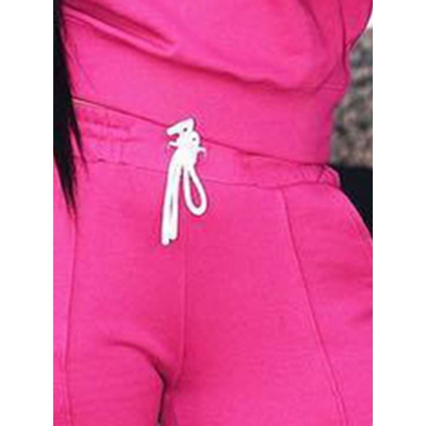 Zipper Slim Solid Color Suit