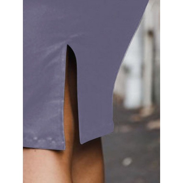 PU High Waisted Skirt