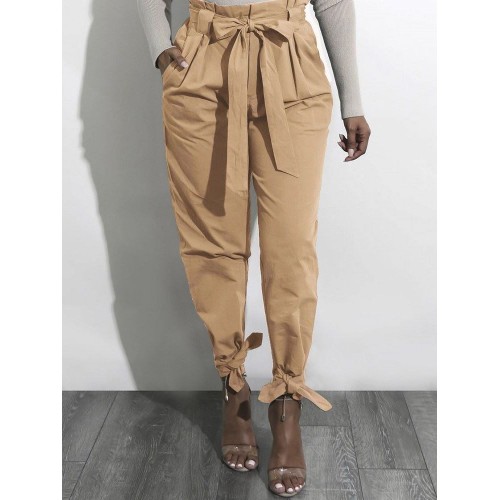 High Waisted Bowkont Loose Casual Pants