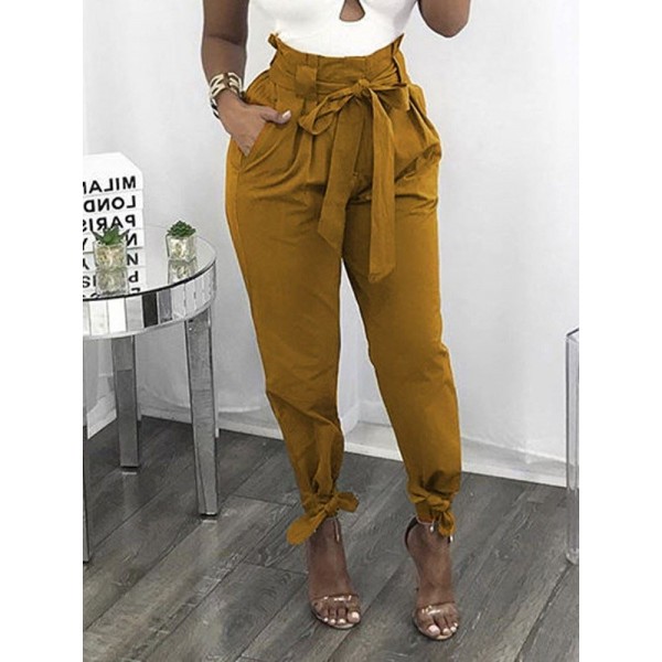 High Waisted Bowkont Loose Casual Pants