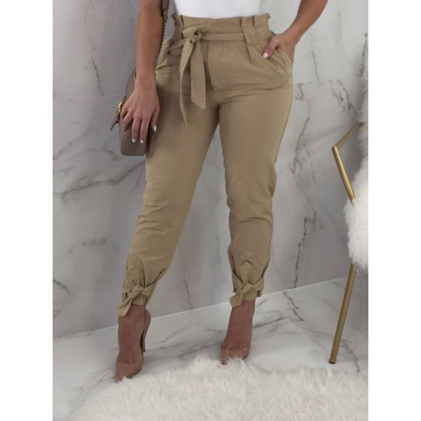 High Waisted Bowkont Loose Casual Pants