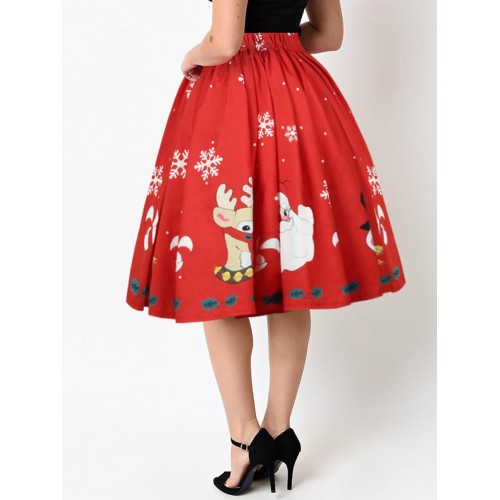 Christmas Knee-Length Womens' Ball Gown Skirt