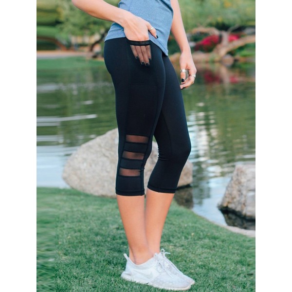 Solid Color Breathable Women's Yoga Leggings