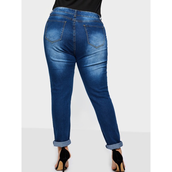 Skinny Mid-Waist Pencil Pants Jeans