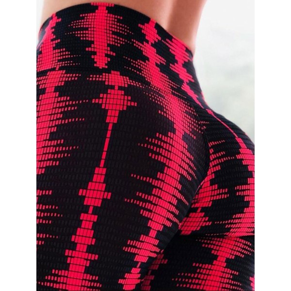 Women's Contrast Color Yoga Sports Leggings